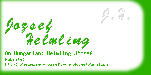 jozsef helmling business card